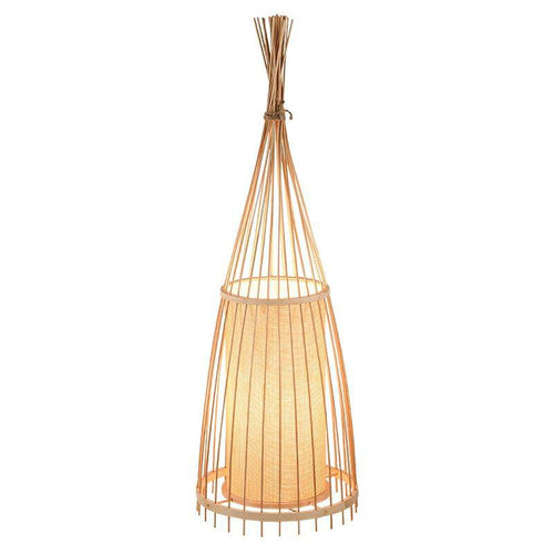 Lampadaire en bois bambou style japonais - vue 6 sur 6