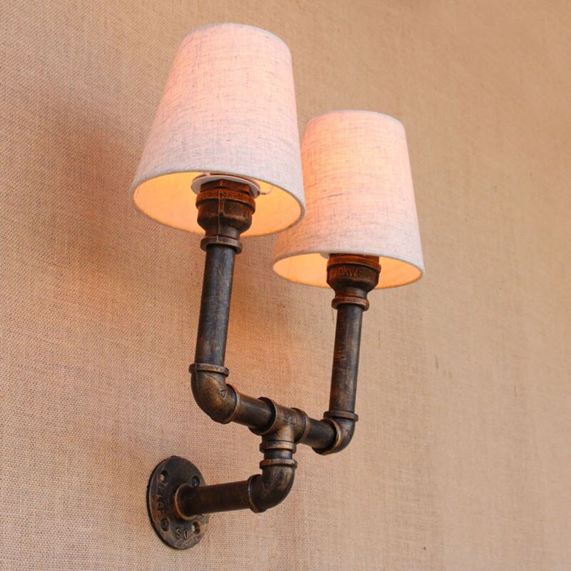 Applique murale vintage LED double abat-jours conique Saili - vue 2 sur 2