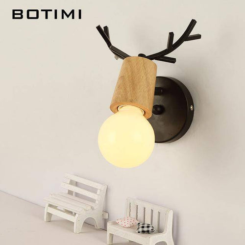 Applique murale en bois en forme de cerf (noir ou blanc) - vue 5 sur 4