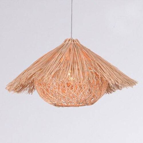Suspension conique en rotin bambou - vue 4 sur 5