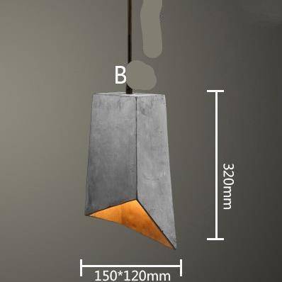 Suspension en ciment style Vintage (différentes formes) - vue 4 sur 6