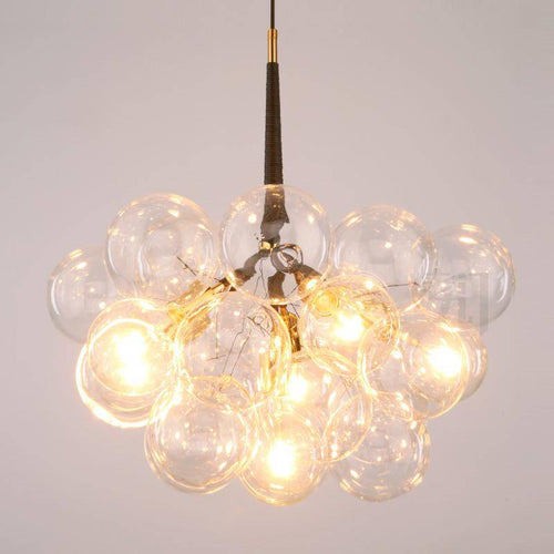 Lustre design avec bulles en verre Modern - vue 4 sur 11