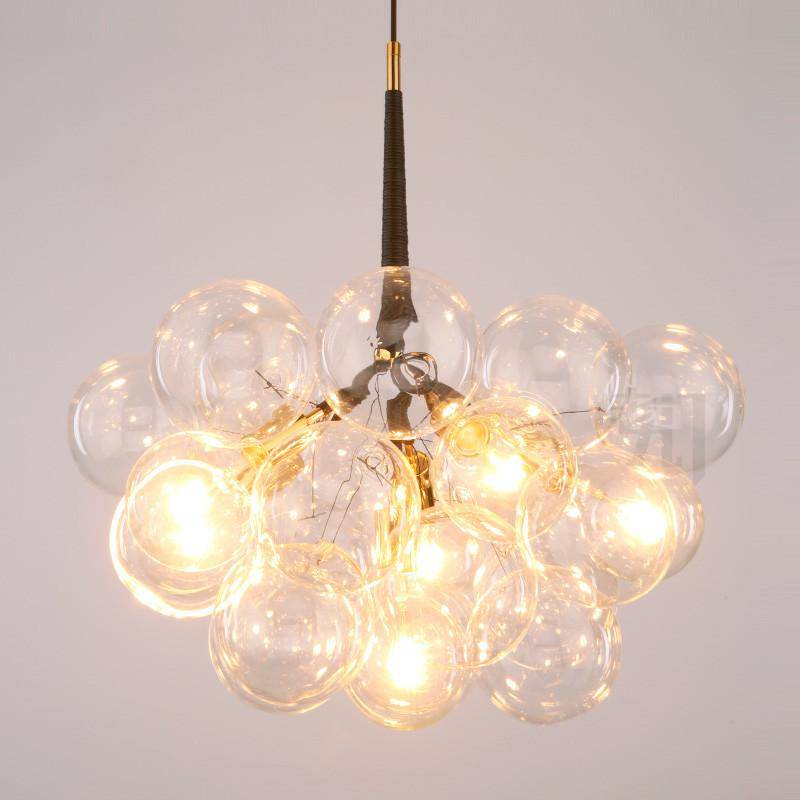 Lustre design avec bulles en verre Modern - vue 4 sur 11