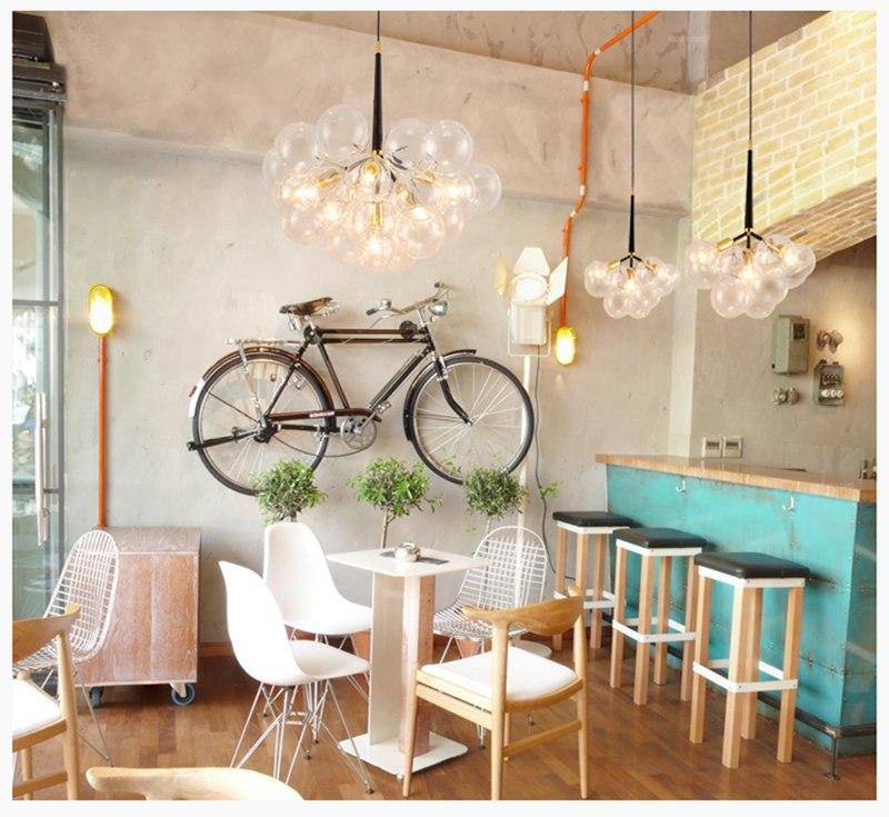 Lustre design avec bulles en verre Modern - vue 7 sur 11