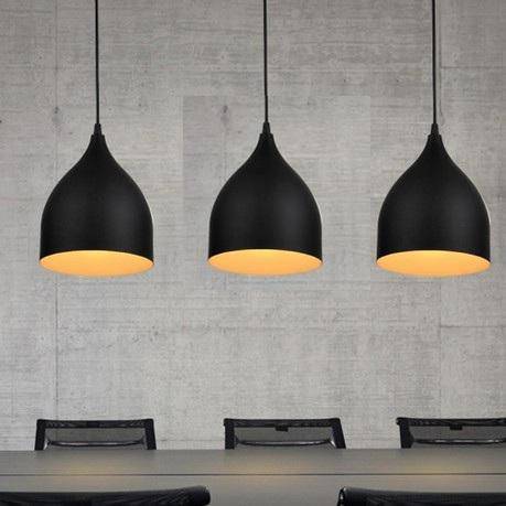 Suspension LED Nordic Loft Style Noir - vue 3 sur 3