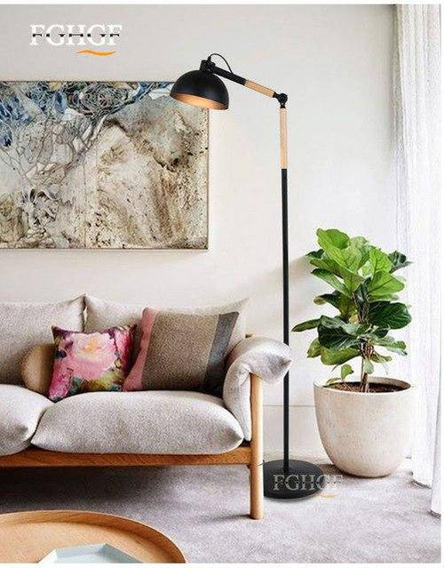 Lampadaire en bois et métal design ajustable Floor - vue 9 sur 8