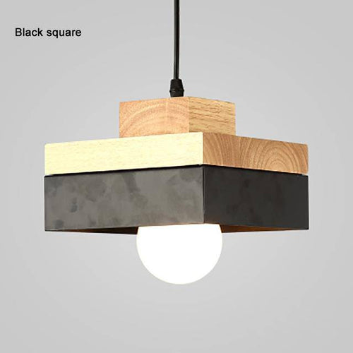 Suspension en bois et métal Scandinavian (carré ou rond) - vue 7 sur 7
