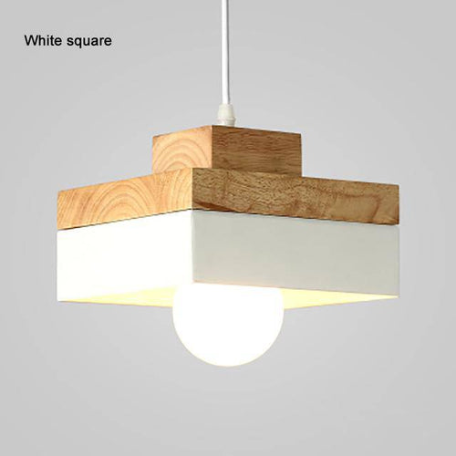 Suspension en bois et métal Scandinavian (carré ou rond) - vue 5 sur 7