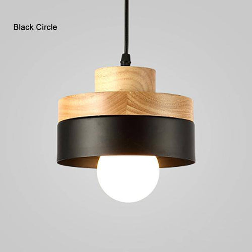 Suspension en bois et métal Scandinavian (carré ou rond) - vue 6 sur 7