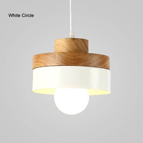 Suspension en bois et métal Scandinavian (carré ou rond) - vue 4 sur 7