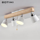 Plafonnier LED ajustable en bois et métal