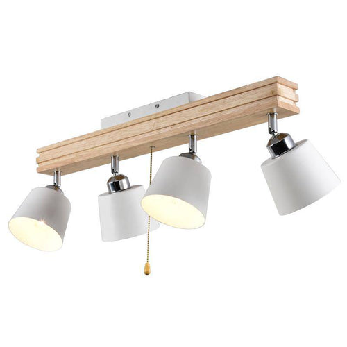Plafonnier LED ajustable en bois et métal - vue 5 sur 7