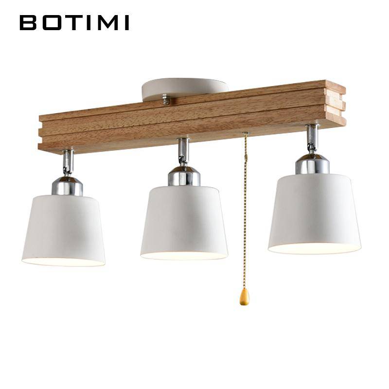 Plafonnier LED ajustable en bois et métal - vue 5 sur 7