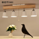 Plafonnier LED ajustable en bois et métal