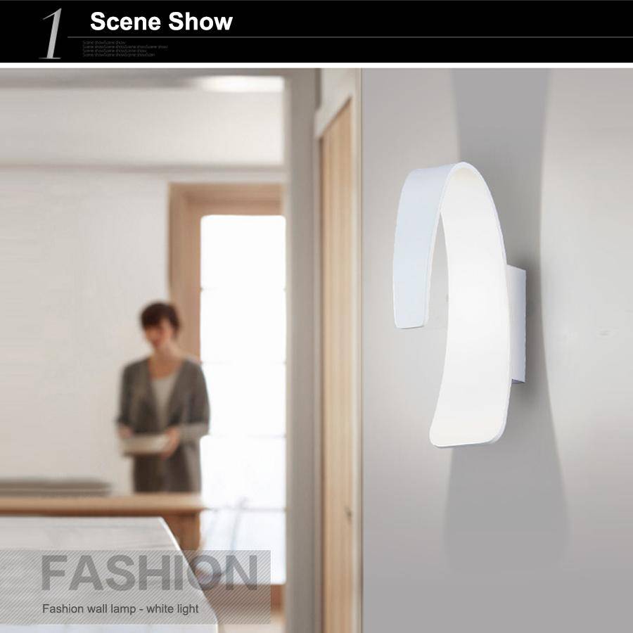 Applique design LED moderne arrondie blanche - vue 3 sur 5