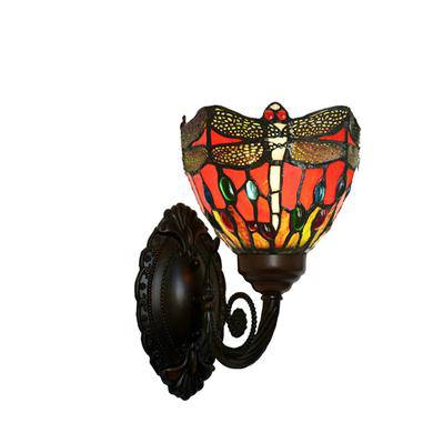 Applique murale antique rustique en verre à formes colorées FUMAT - vue 5 sur 6