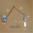 Applique murale LED ajustable Art Deco chromée, bois et verre
