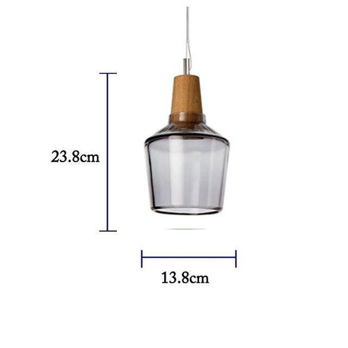 Suspension à LED en verre de différentes formes - vue 10 sur 11