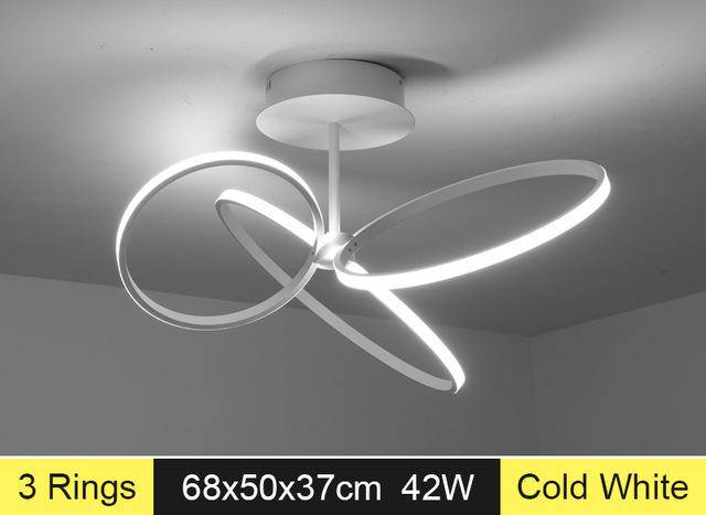 Plafonnier design à LED à cerceaux - vue 5 sur 6