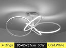 Plafonnier design à LED à cerceaux