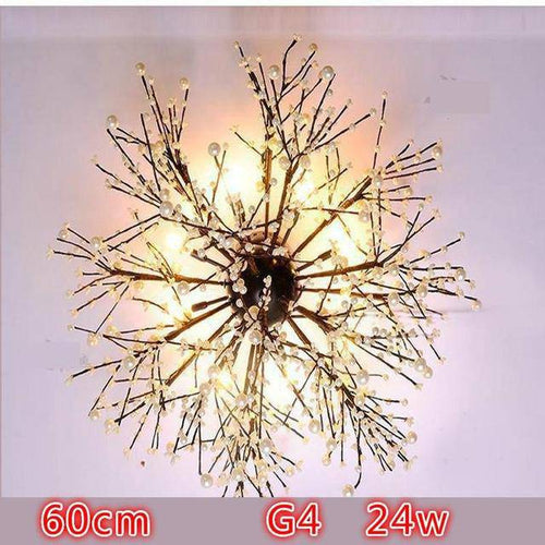 Lustre en cristal en forme de branches d'arbre