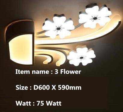 Plafonnier LED en forme de fleurs - vue 5 sur 5