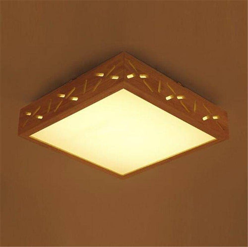 Plafonnier LED carré style japonais - vue 5 sur 5