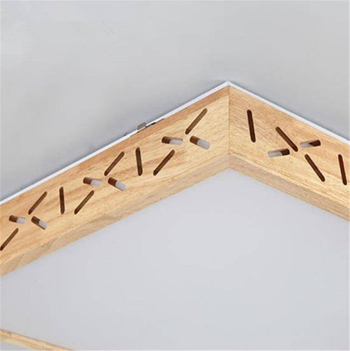 Plafonnier LED carré style japonais - vue 4 sur 5