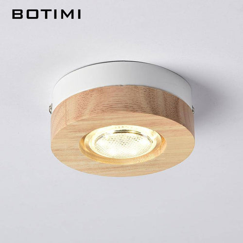 Spot en bois à LED Botimi rond - vue 2 sur 2