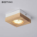 Spot en bois à LED Botimi carré