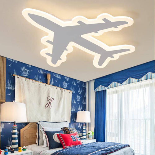 Plafonnier enfant LED en forme d'avion (plusieurs couleurs) - vue 2 sur 2