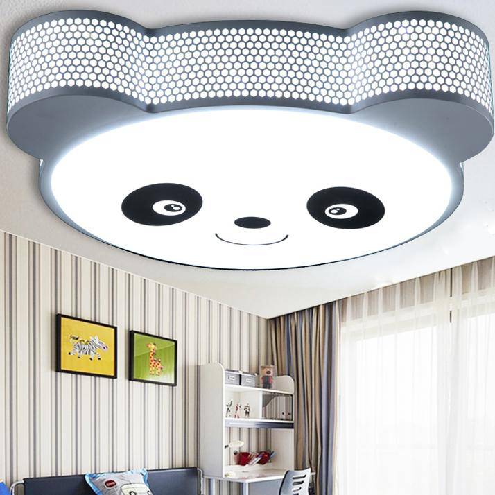 Plafonnier enfant LED en forme de tête de panda - vue 2 sur 2
