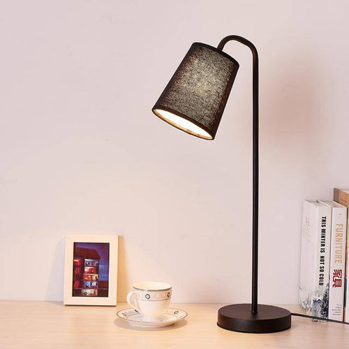 Lampe de chevet et bureau à LED avec pied droit et abat-jour - vue 3 sur 3