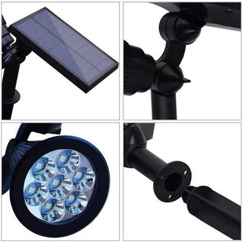 Spot 7 LED extérieur solaire à lumière colorée - vue 4 sur 5