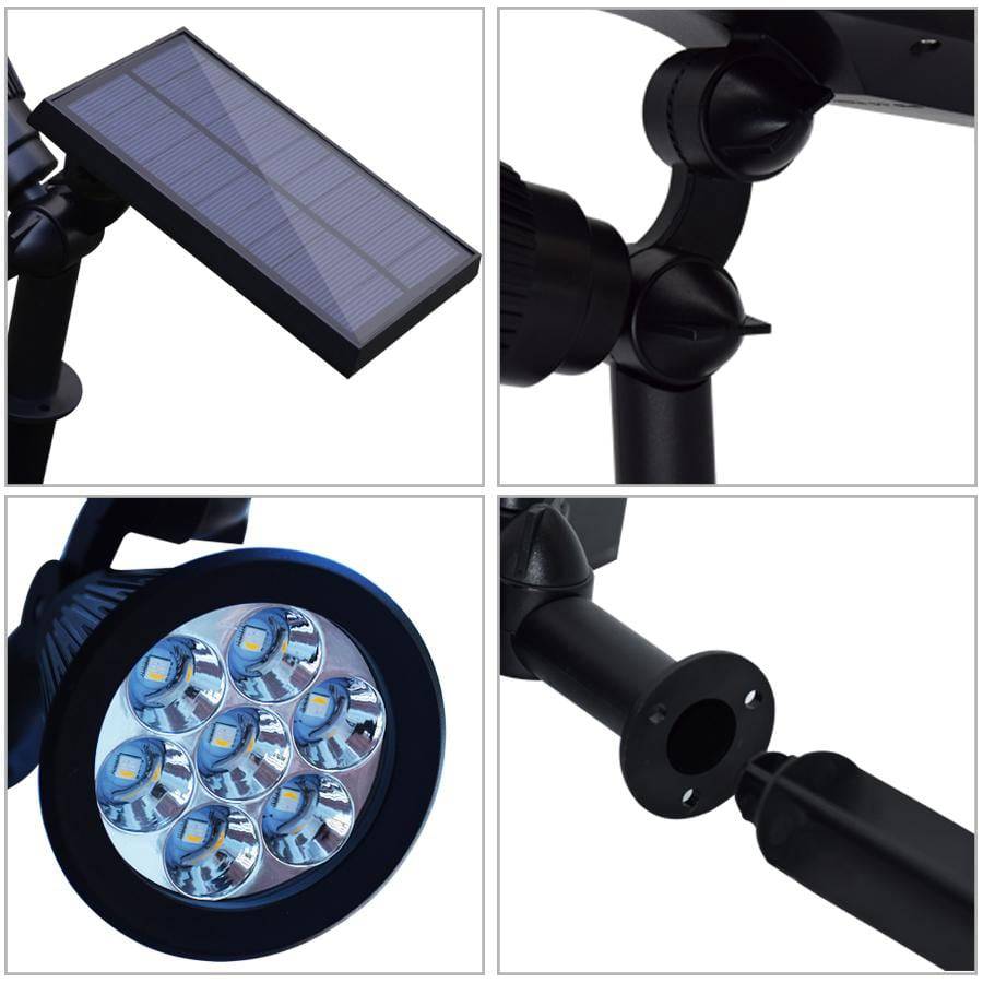 Spot 7 LED extérieur solaire à lumière colorée - vue 4 sur 5