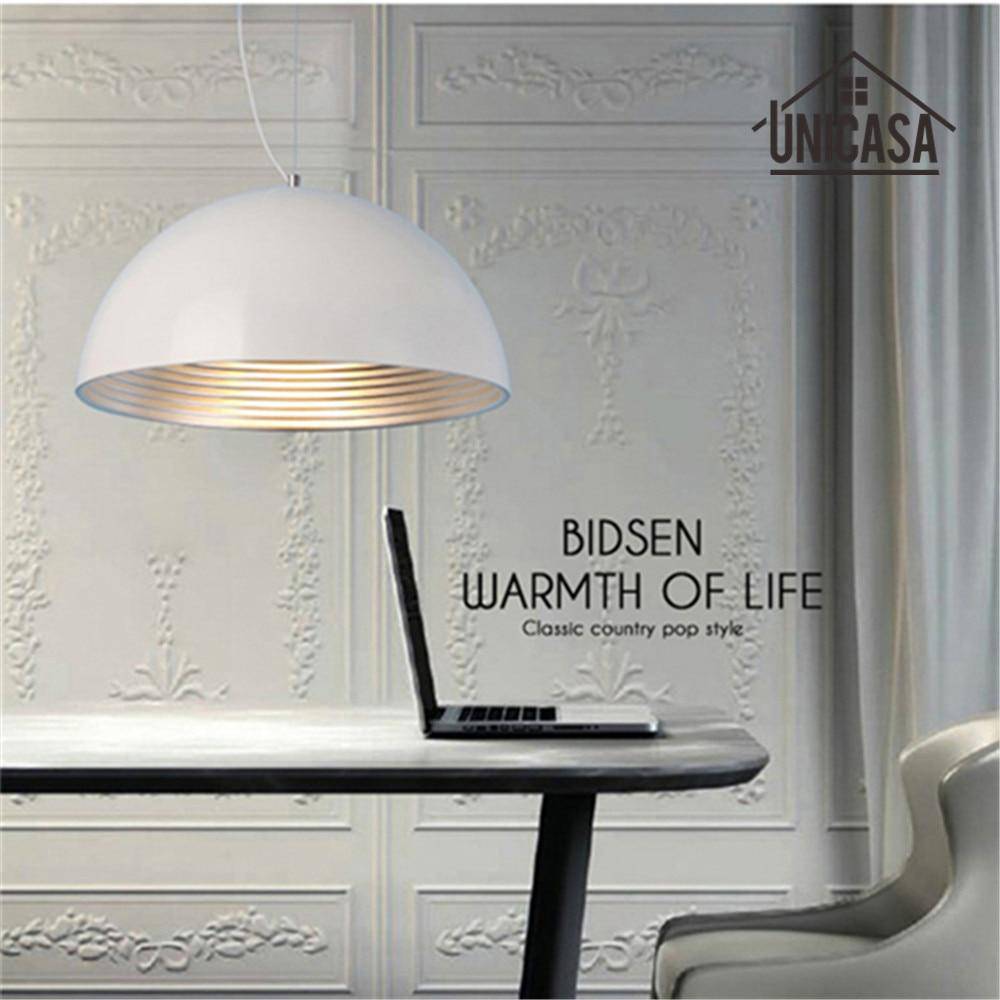 Suspension design à LED avec abat-jour arrondi en métal Loft - vue 3 sur 5