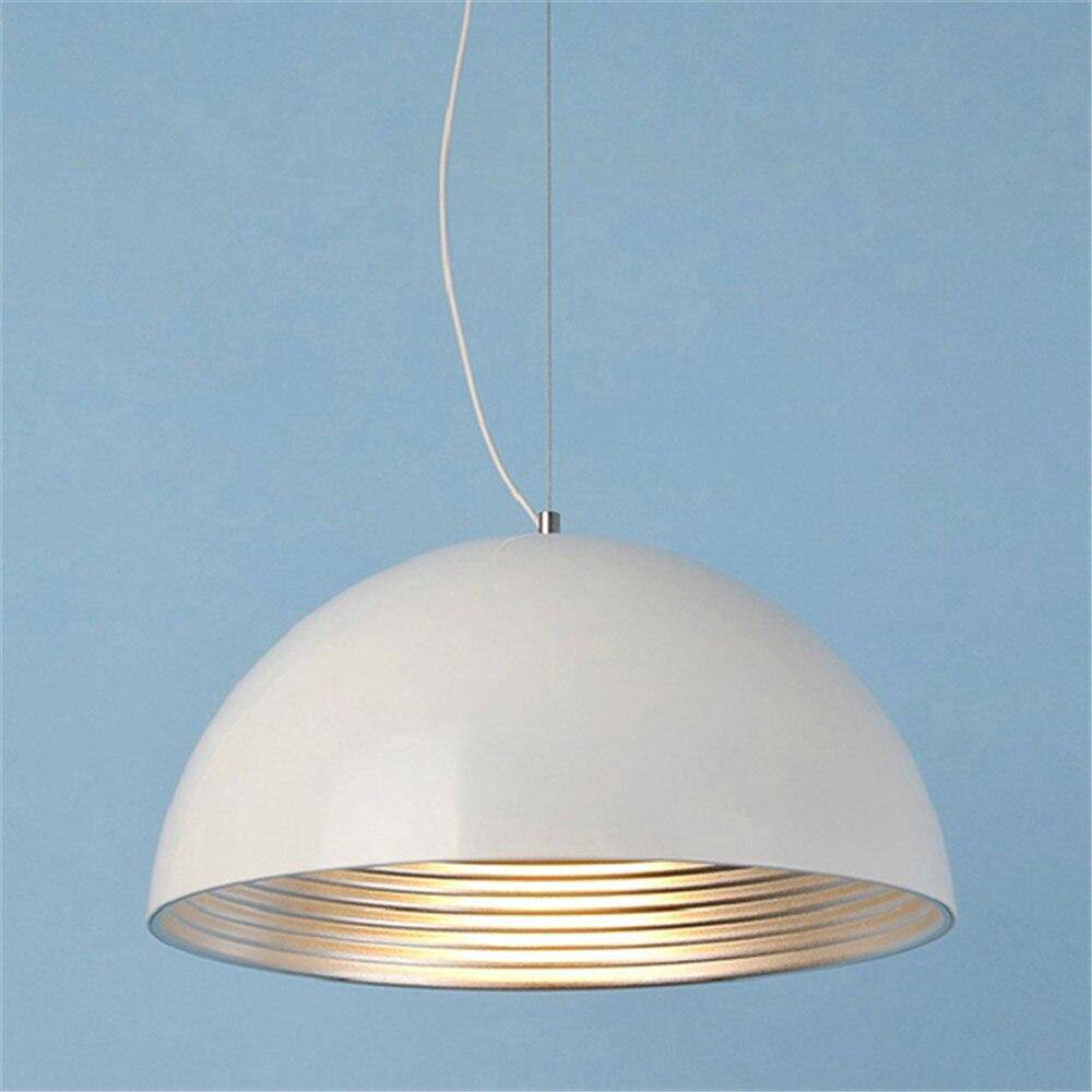 Suspension design à LED avec abat-jour arrondi en métal Loft - vue 4 sur 5