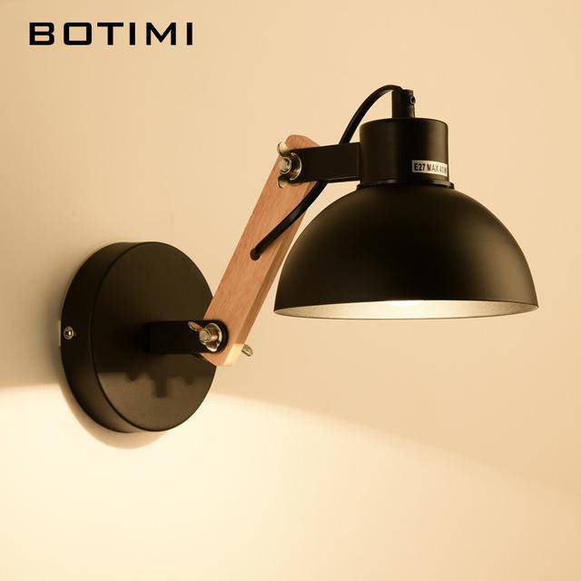 Applique design en bois et métal ajustable Sconce - vue 3 sur 4