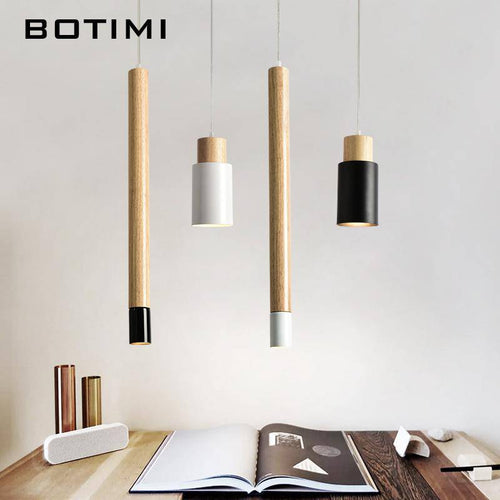 Suspension design tube en bois Botimi - vue 3 sur 8