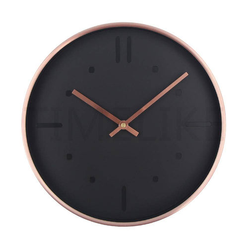 Horloge murale ronde en métal au design sobre 30cm - vue 4 sur 3