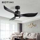 Ventilateur de plafond design LED à pales ondulées (noir ou blanc)