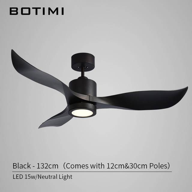 Ventilateur de plafond design LED à pales ondulées (noir ou blanc) - vue 4 sur 4