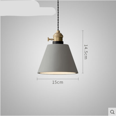 Suspension design LED en ciment de forme - vue 6 sur 8