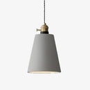 Suspension design LED en ciment de forme