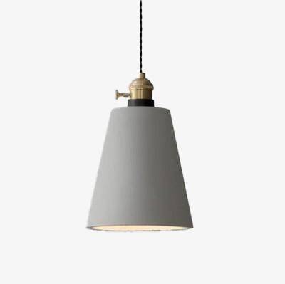 Suspension design LED en ciment de forme - vue 2 sur 8
