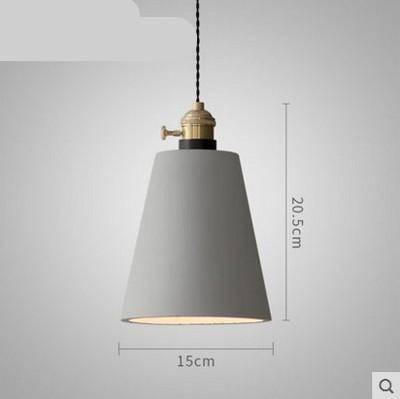 Suspension design LED en ciment de forme - vue 9 sur 8