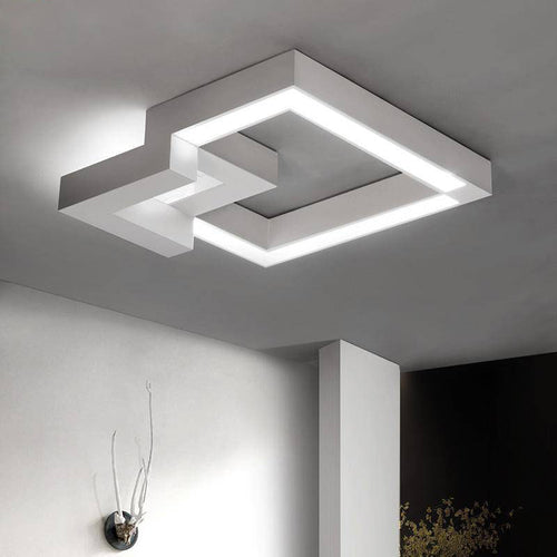 Plafonnier LED design 3D en métal - vue 3 sur 7