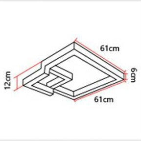 Plafonnier LED design 3D en métal - vue 7 sur 7