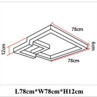 Plafonnier LED design 3D en métal - vue 8 sur 7
