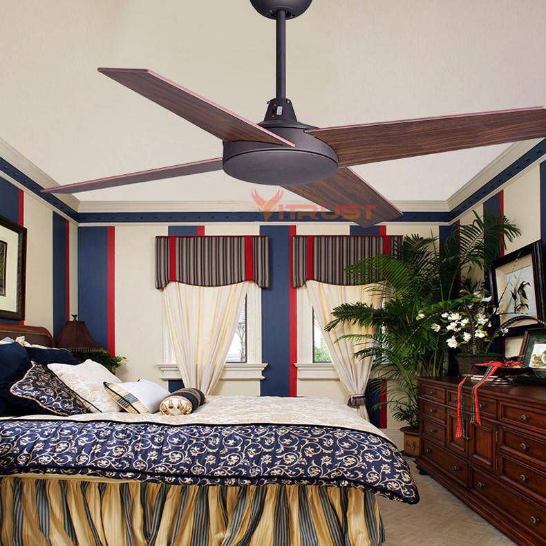 Ventilateur de plafond avec 4 pales en bois Wood - vue 2 sur 4